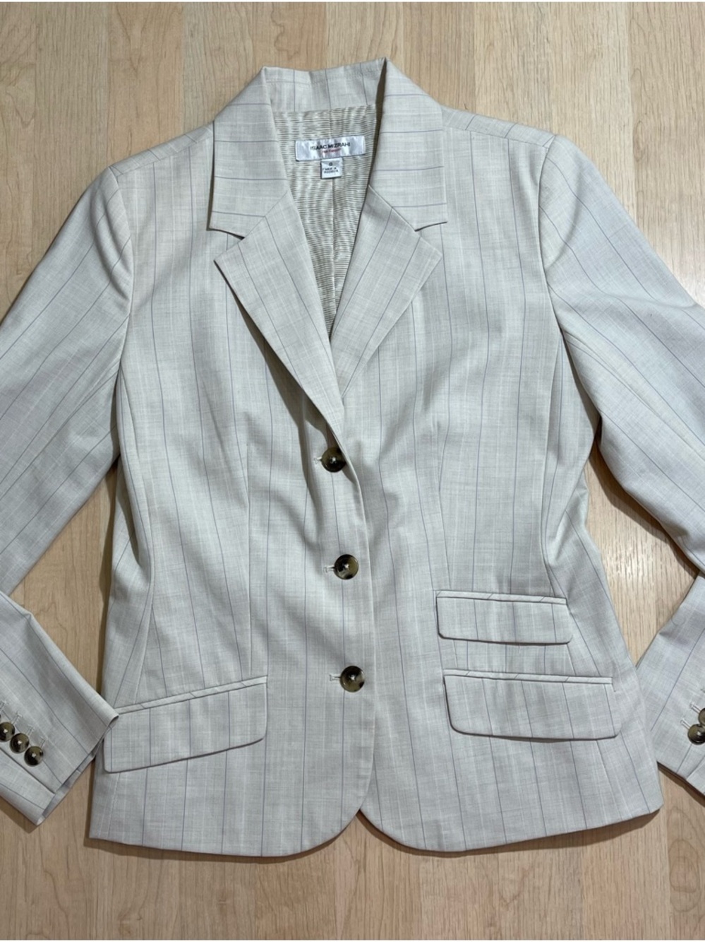 Vintage Isaac Mizrahi Pinstripe Blazer - Size 8